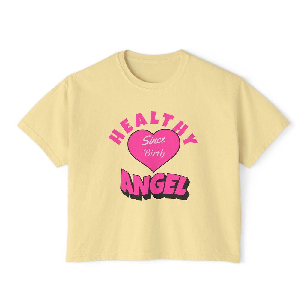 Healthy Since Birth Angel Tee | Women's Boxy Tee