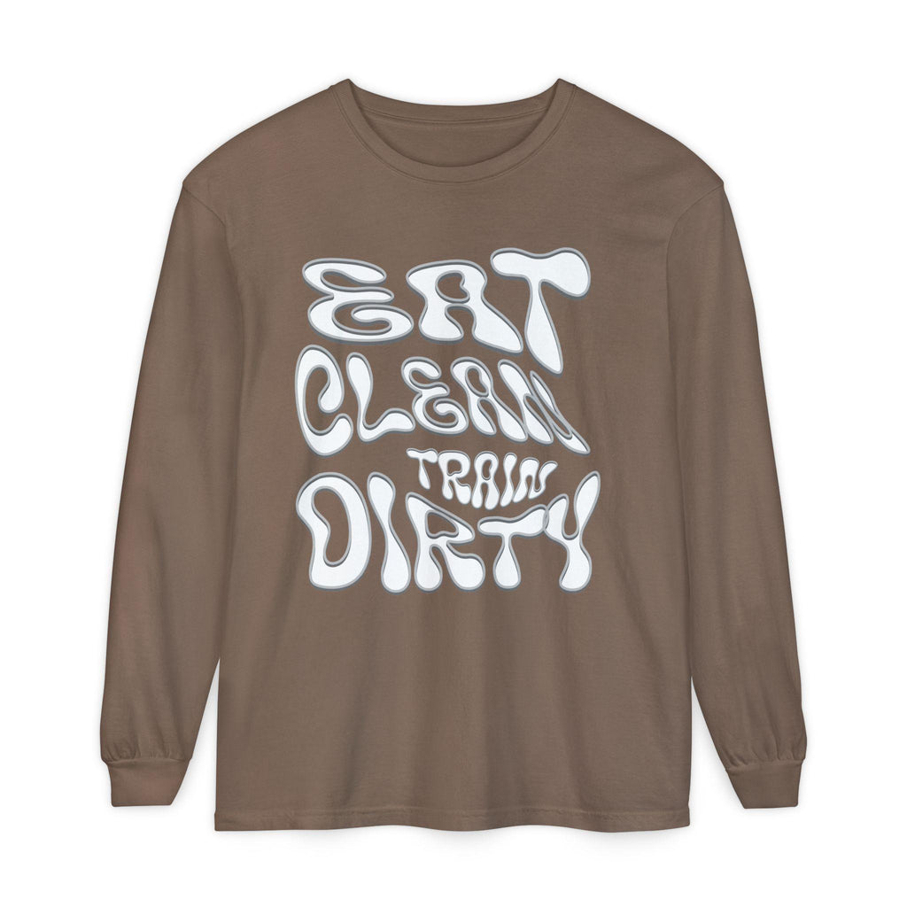 Eat Clean Train Dirty Sweat Shirt | Fitness Workout Gym Tee