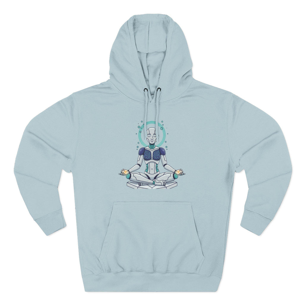 Meditating Robot Hoodie | Sci-Fi Zen Robot Illustration