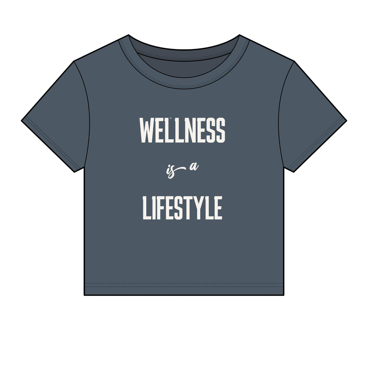 Wellness Lifestyle Tee | Women's Crop Baby Tee, Minimal Wellness Graphic