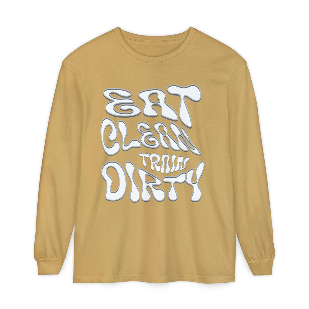 Eat Clean Train Dirty Sweat Shirt | Fitness Workout Gym Tee