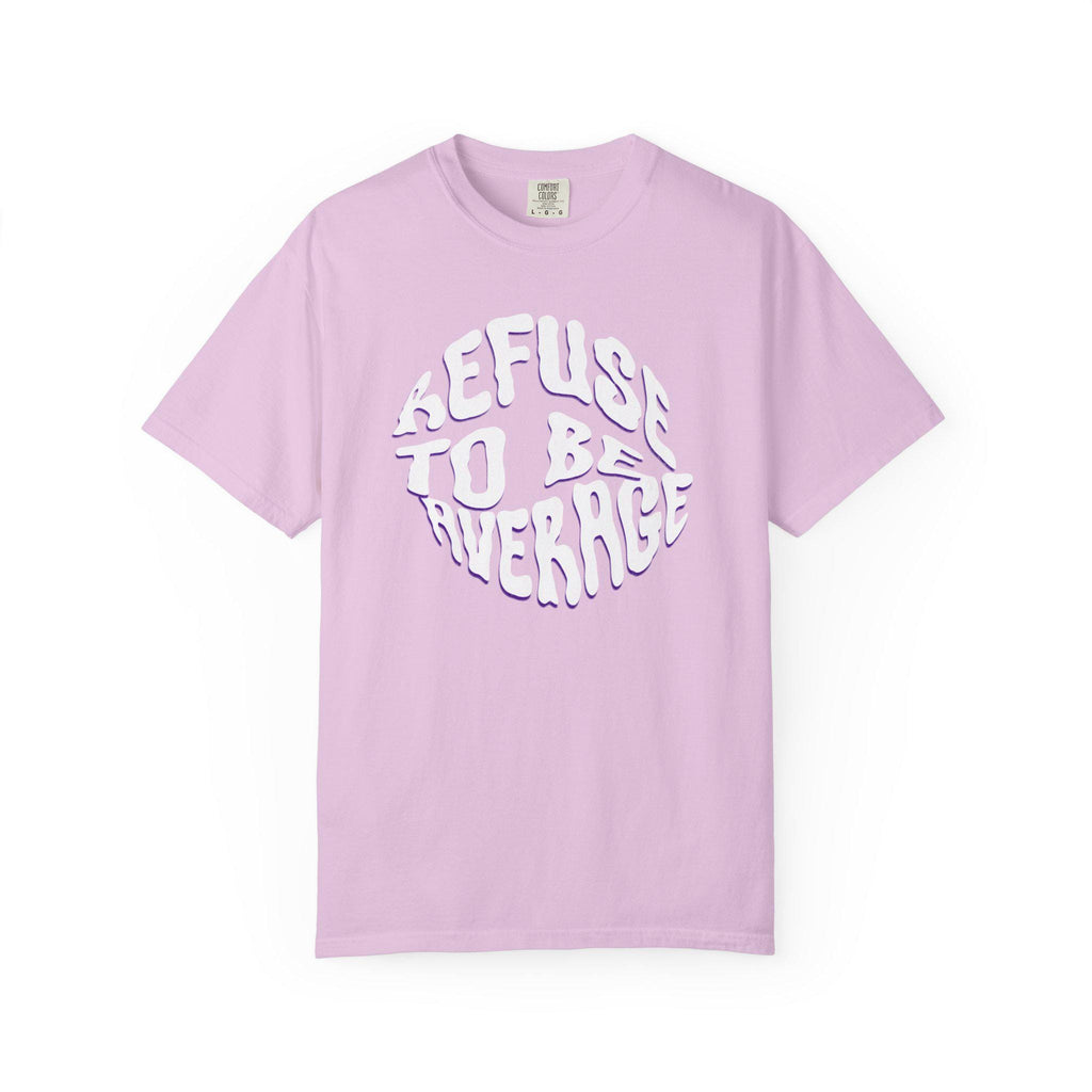 Refuse To Be Average T-shirt | Distorted Text Graphic Tee