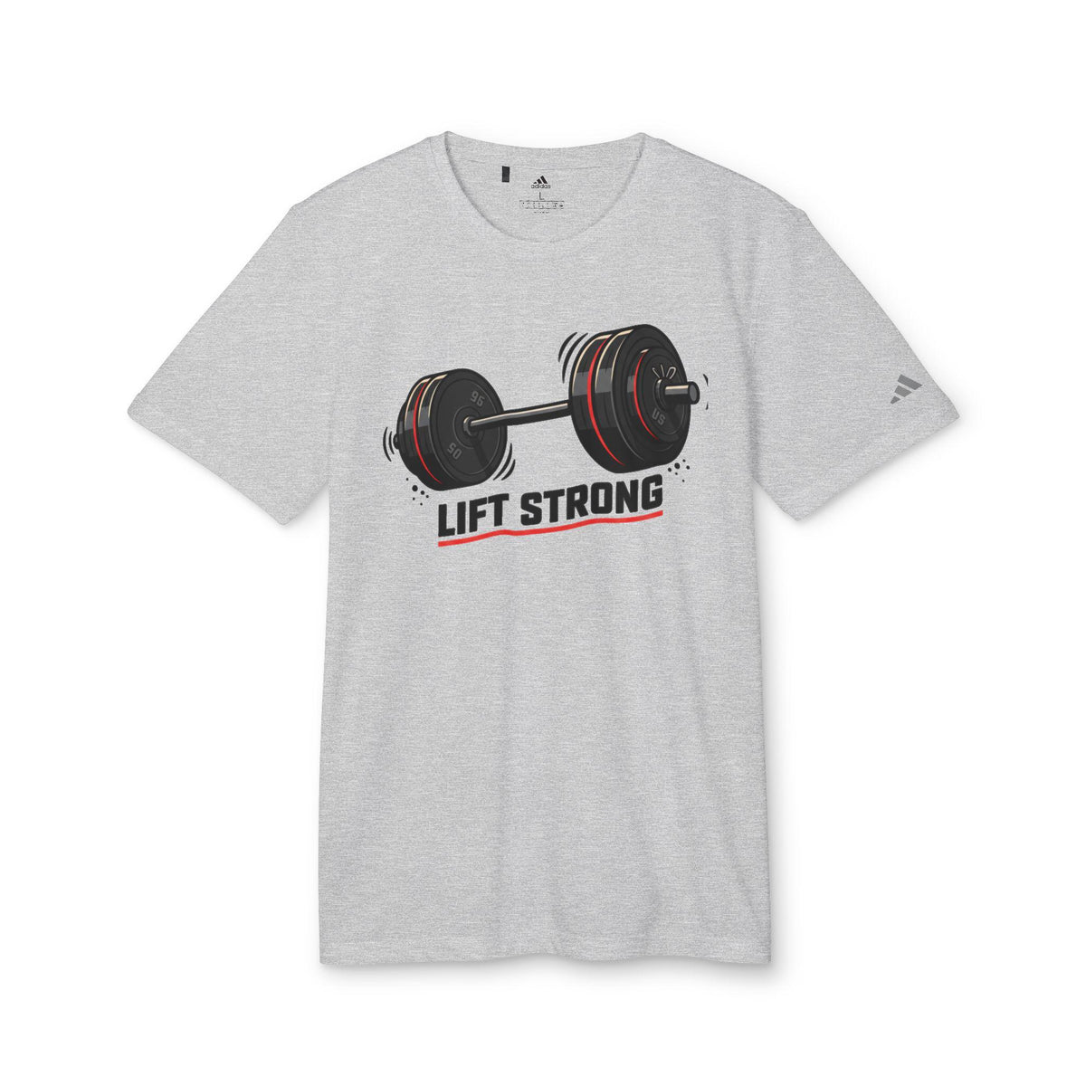 Barbell Weightlifting Design T-Shirt | Lift Strong, Gym Fitness Tee