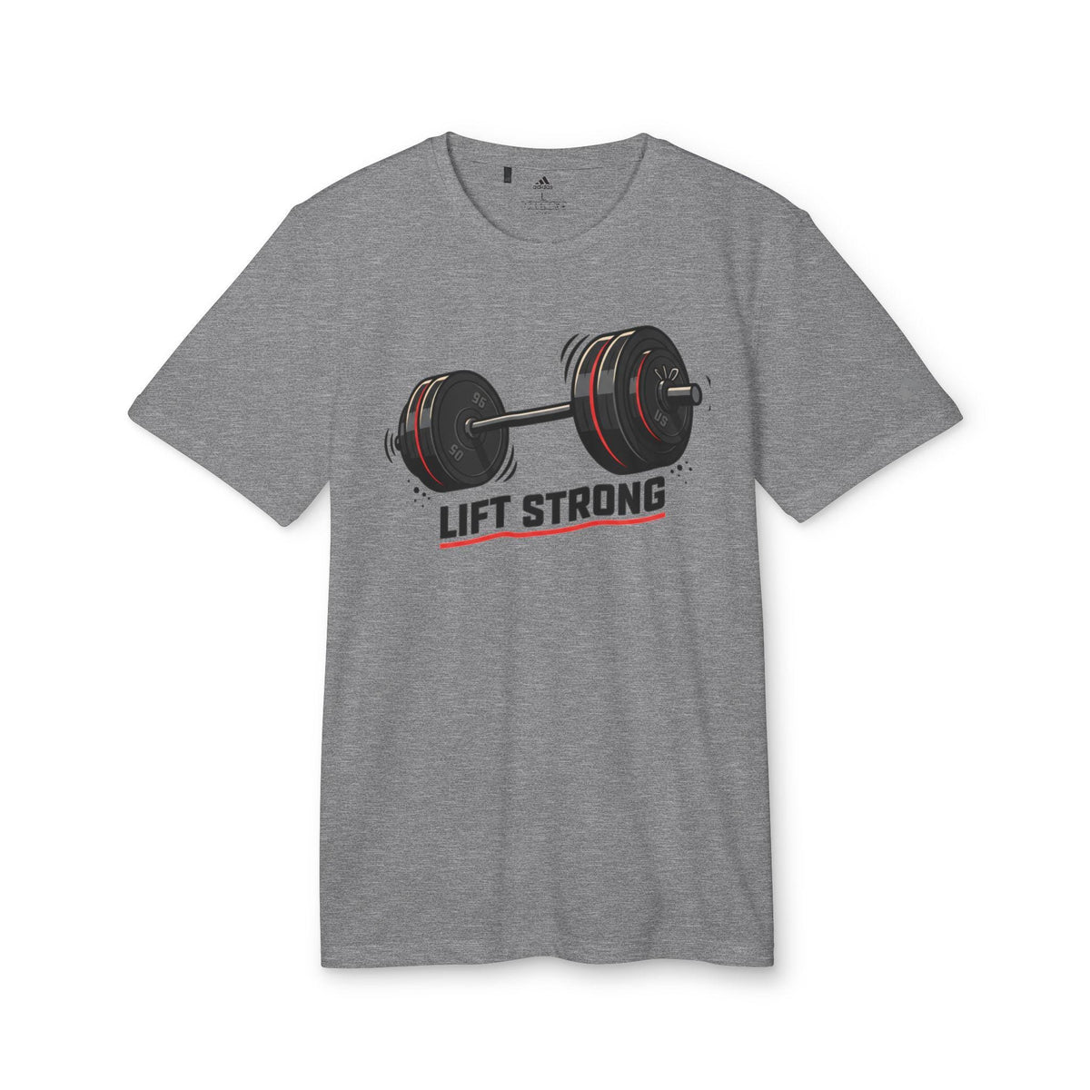 Barbell Weightlifting Design T-Shirt | Lift Strong, Gym Fitness Tee