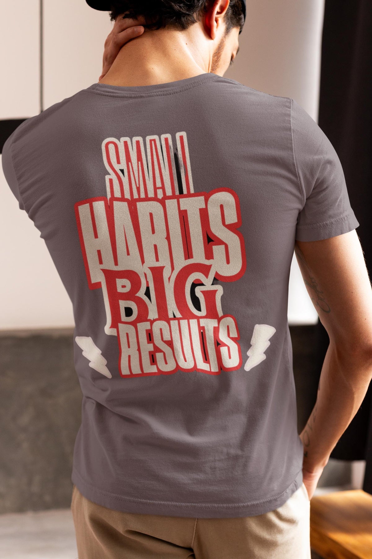 Small Habits Big Results T-Shirt | Motivational Typography Tee