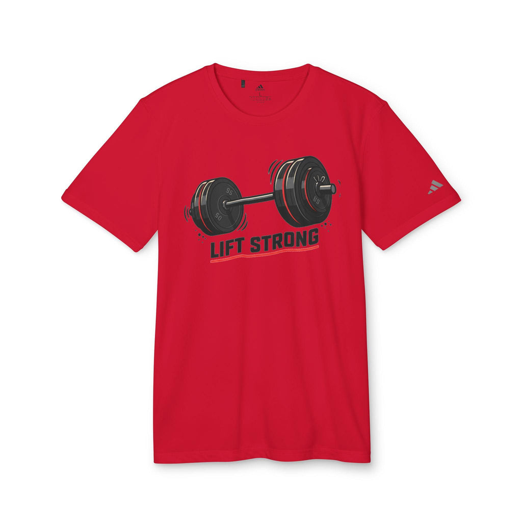 Barbell Weightlifting Design T-Shirt | Lift Strong, Gym Fitness Tee