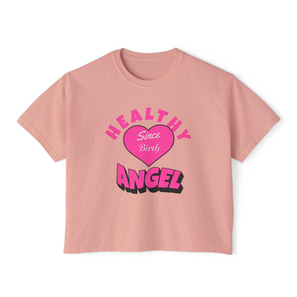 Healthy Since Birth Angel Tee | Women's Boxy Tee