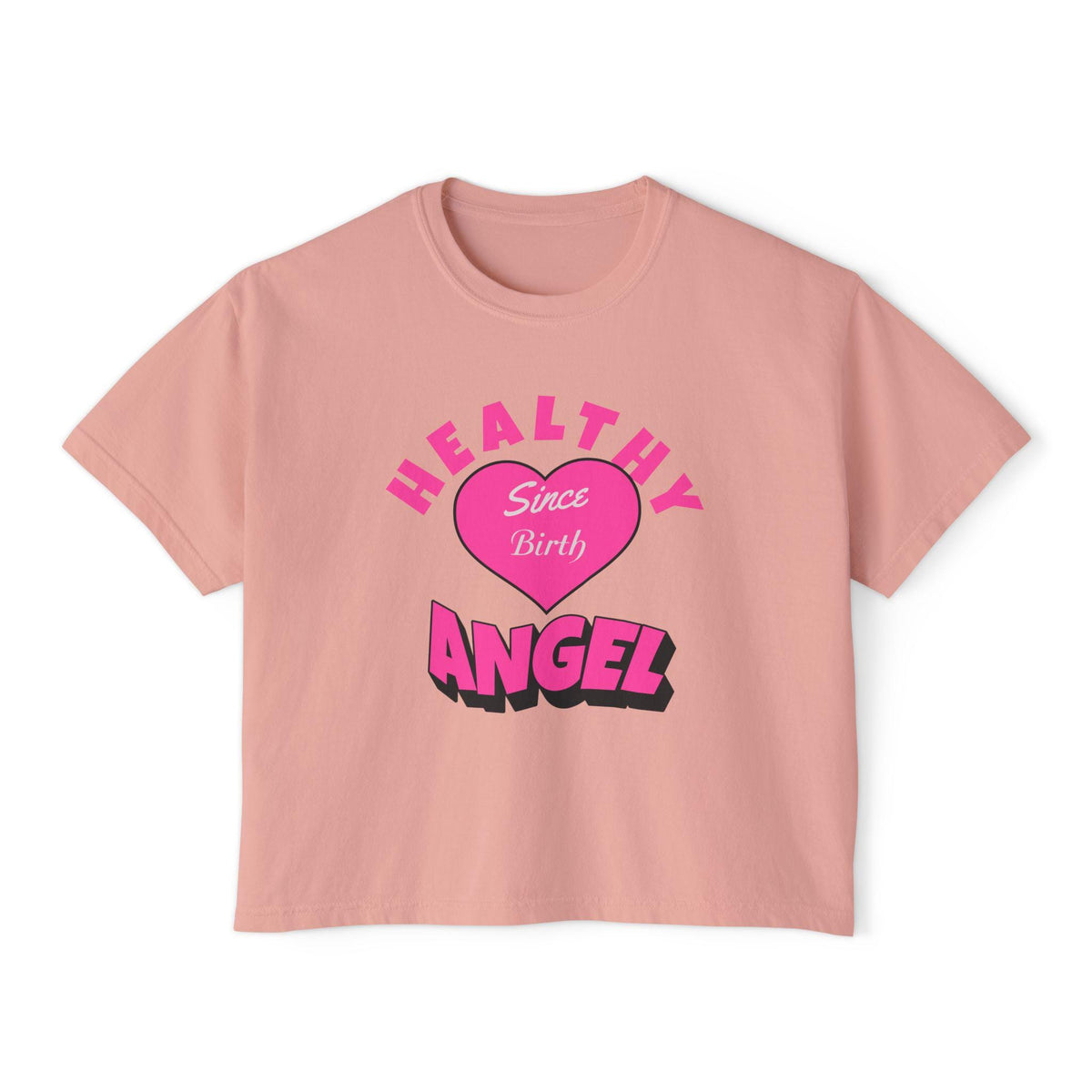 Healthy Since Birth Angel Tee | Women's Boxy Tee