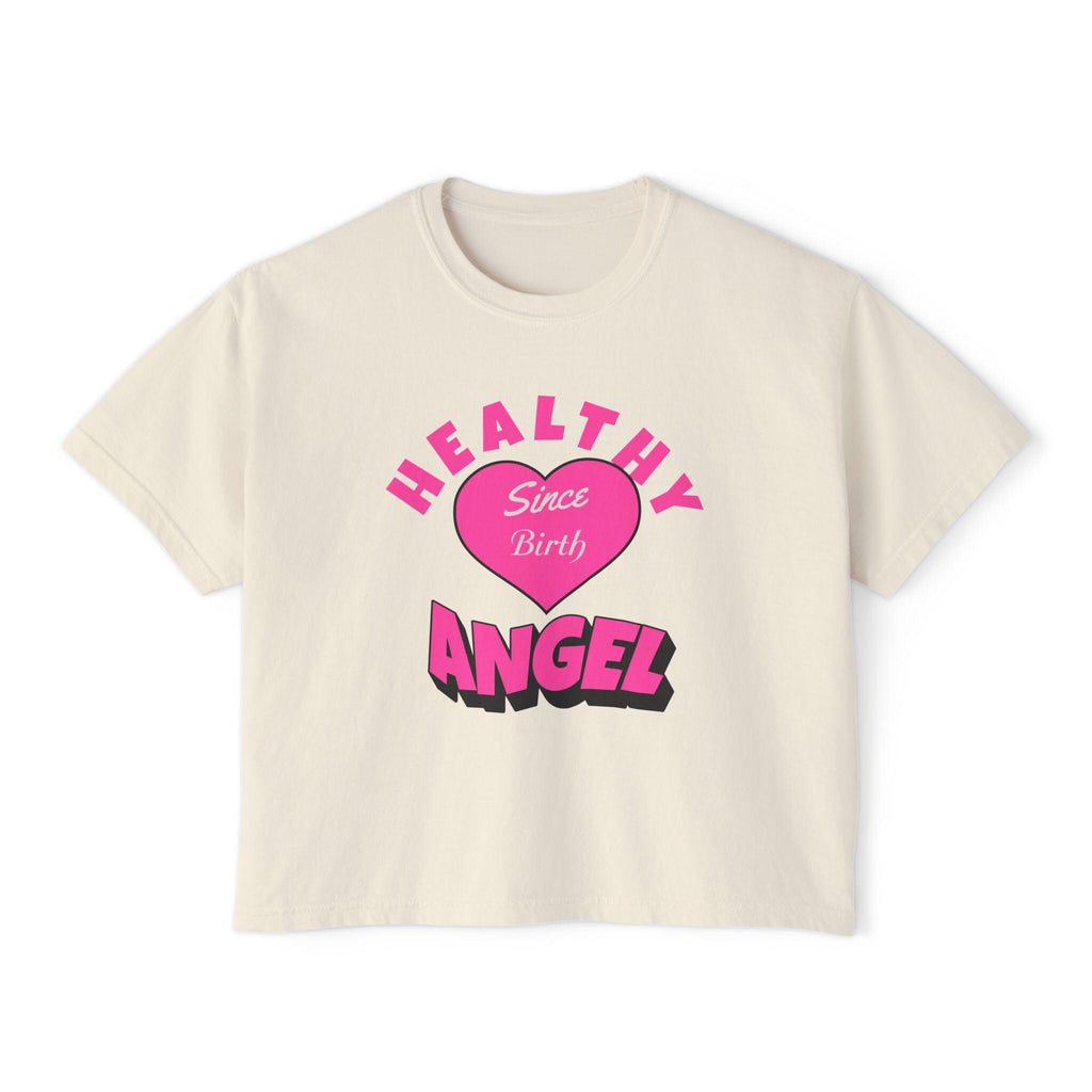 Healthy Since Birth Angel Tee | Women's Boxy Tee