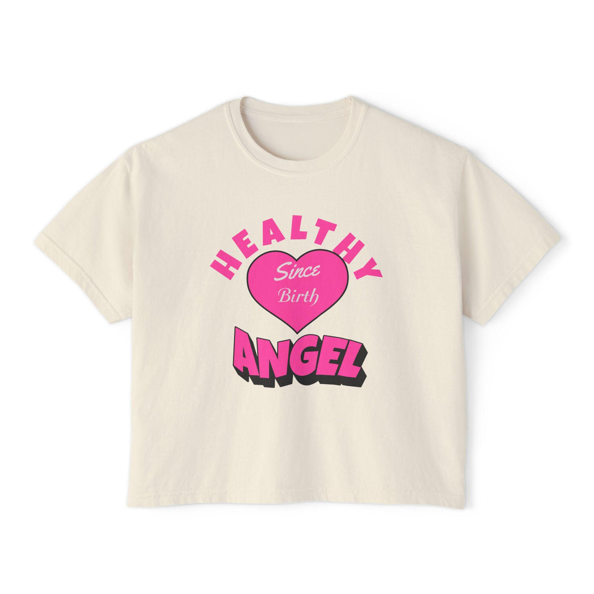 Healthy Since Birth Angel Tee | Women's Boxy Tee