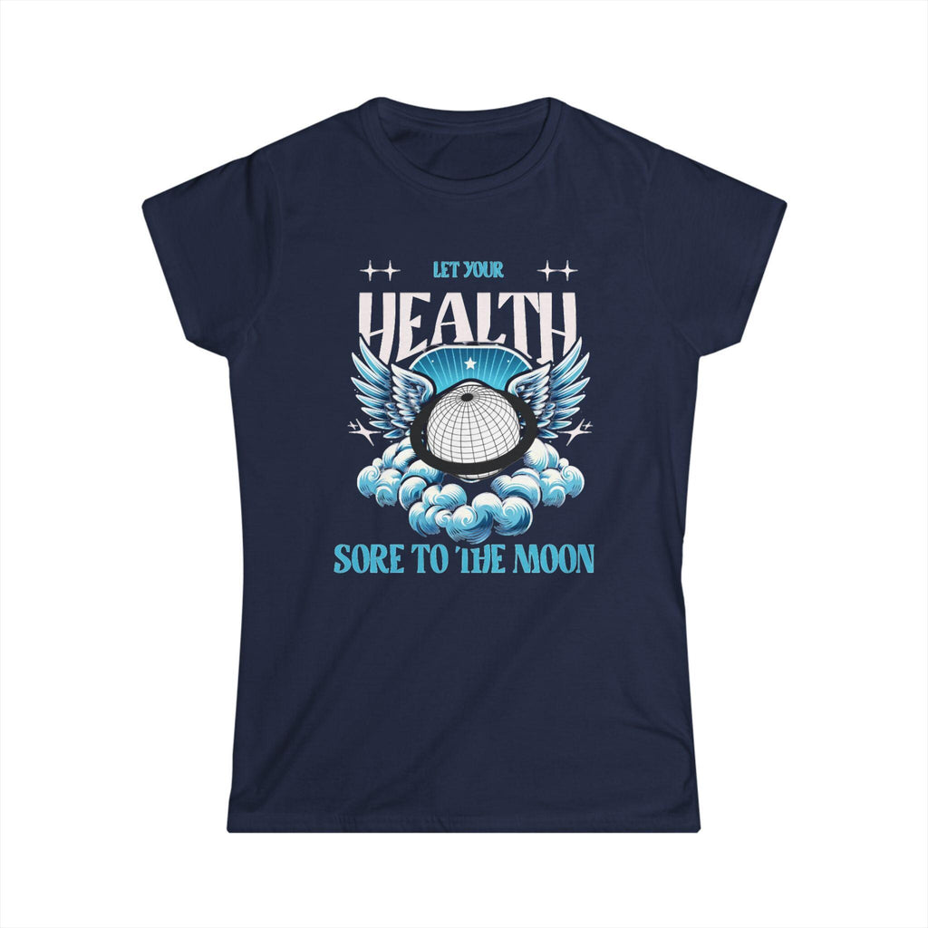 Winged Moon Globe Soar to the Moon Tee | Space Sky Clouds