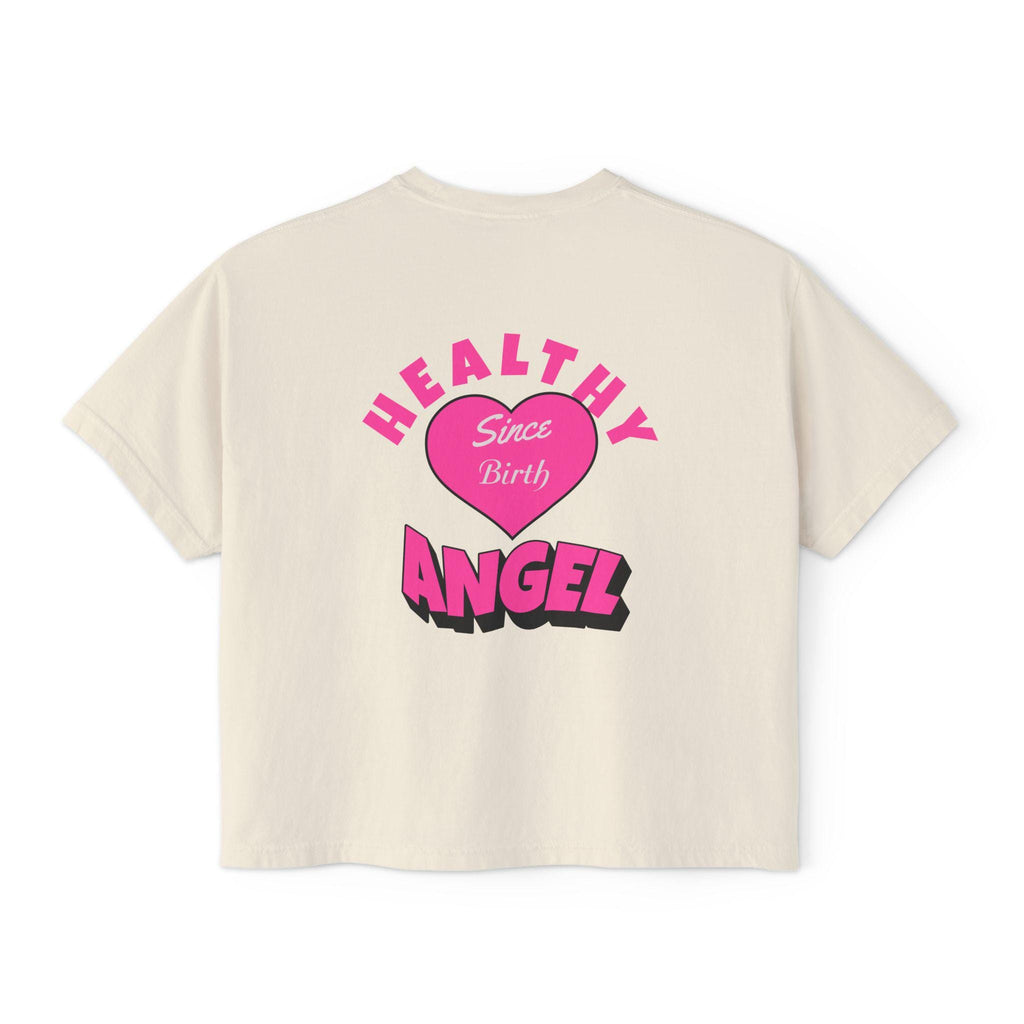 Healthy Since Birth Angel Tee | Women's Boxy Tee