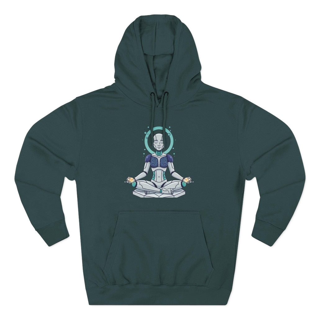 Meditating Robot Hoodie | Sci-Fi Zen Robot Illustration