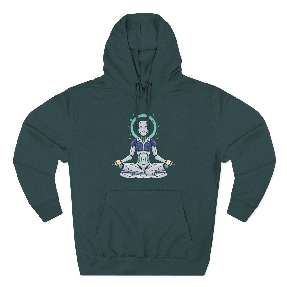 Meditating Robot Hoodie | Sci-Fi Zen Robot Illustration