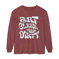 Eat Clean Train Dirty Sweat Shirt | Fitness Workout Gym Tee