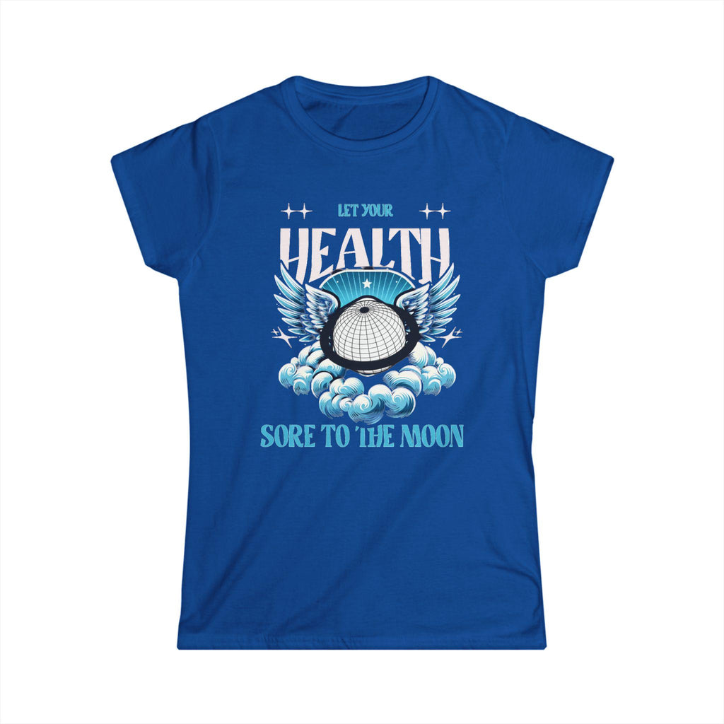 Winged Moon Globe Soar to the Moon Tee | Space Sky Clouds