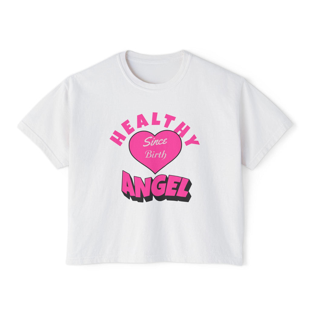 Healthy Since Birth Angel Tee | Women's Boxy Tee
