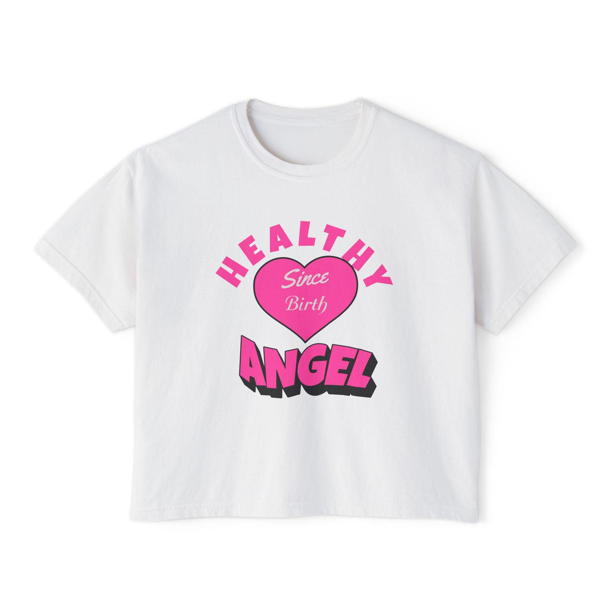 Healthy Since Birth Angel Tee | Women's Boxy Tee
