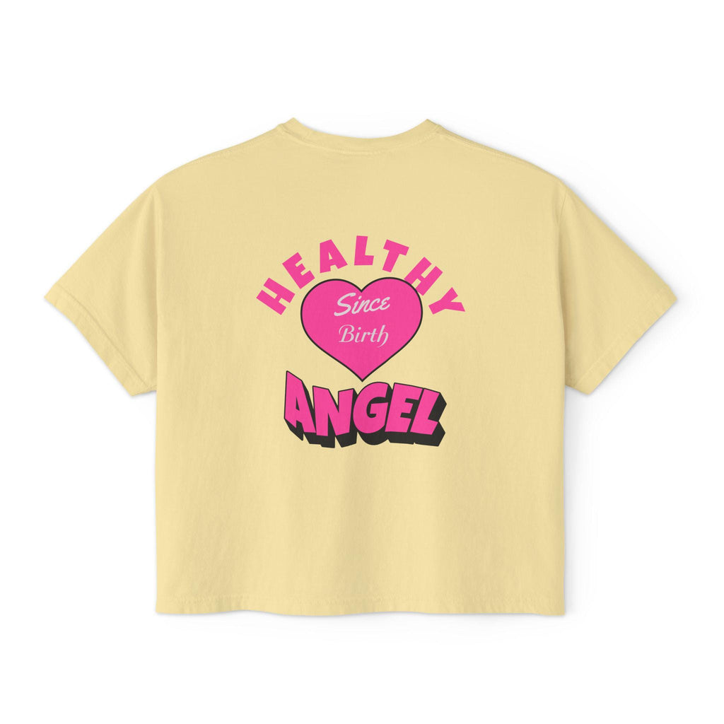Healthy Since Birth Angel Tee | Women's Boxy Tee