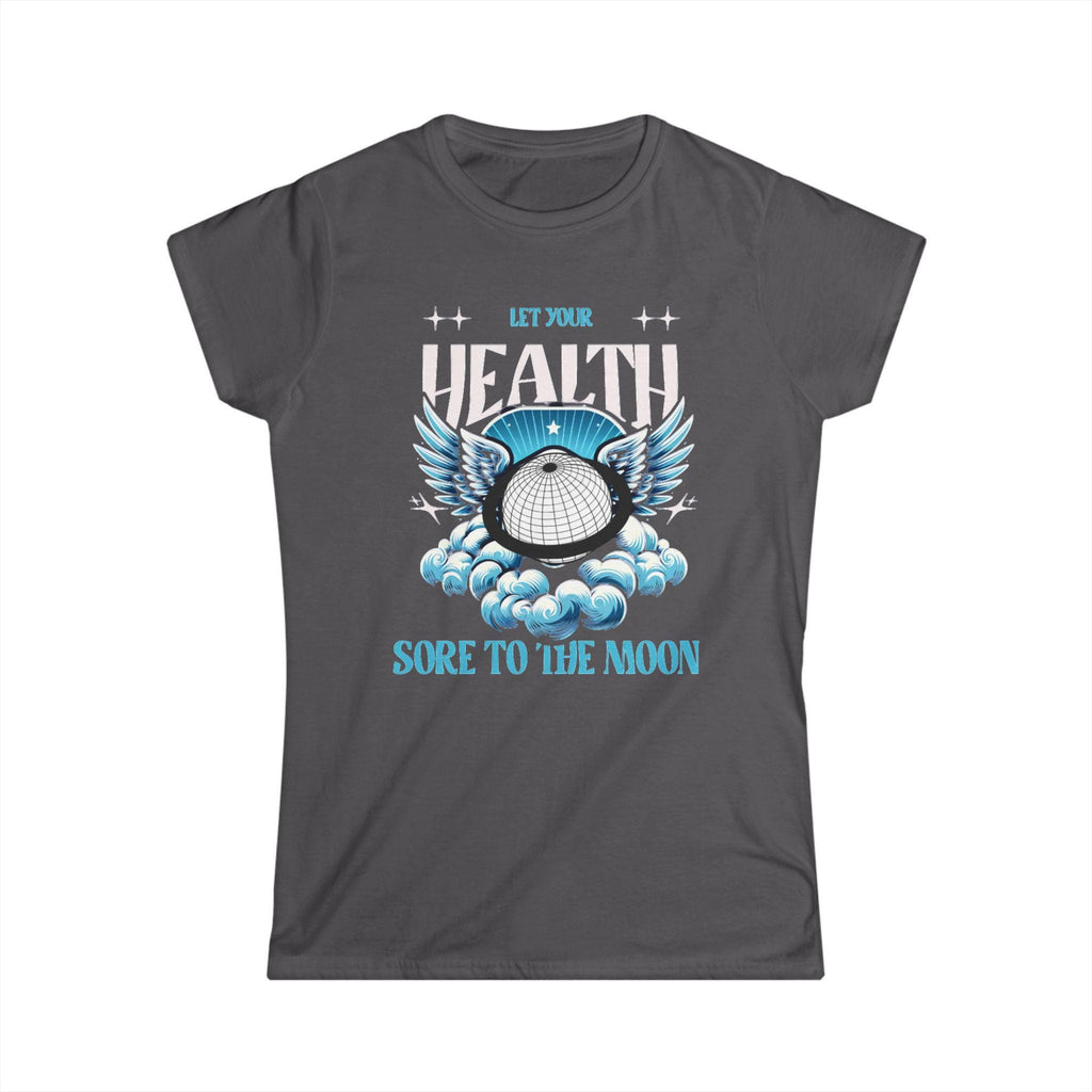 Winged Moon Globe Soar to the Moon Tee | Space Sky Clouds