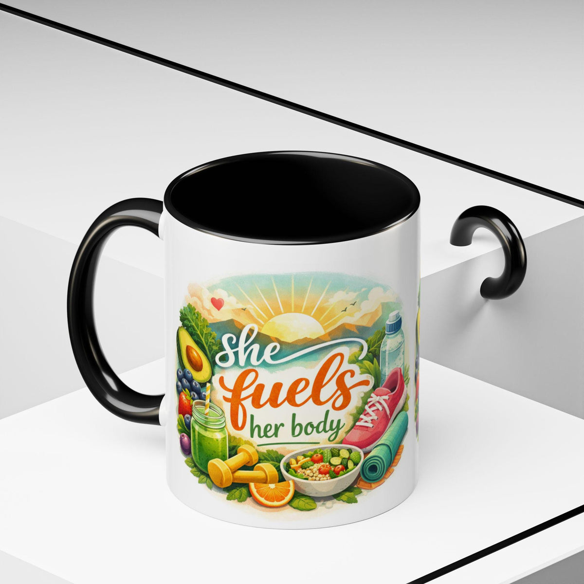 She Fuels Her Body Mug | Healthy Lifestyle Coffee Cup