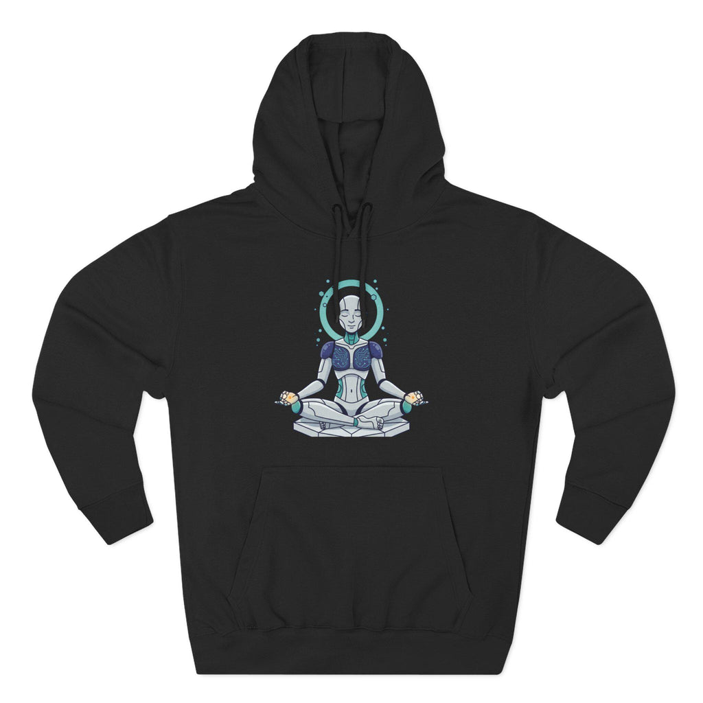 Meditating Robot Hoodie | Sci-Fi Zen Robot Illustration