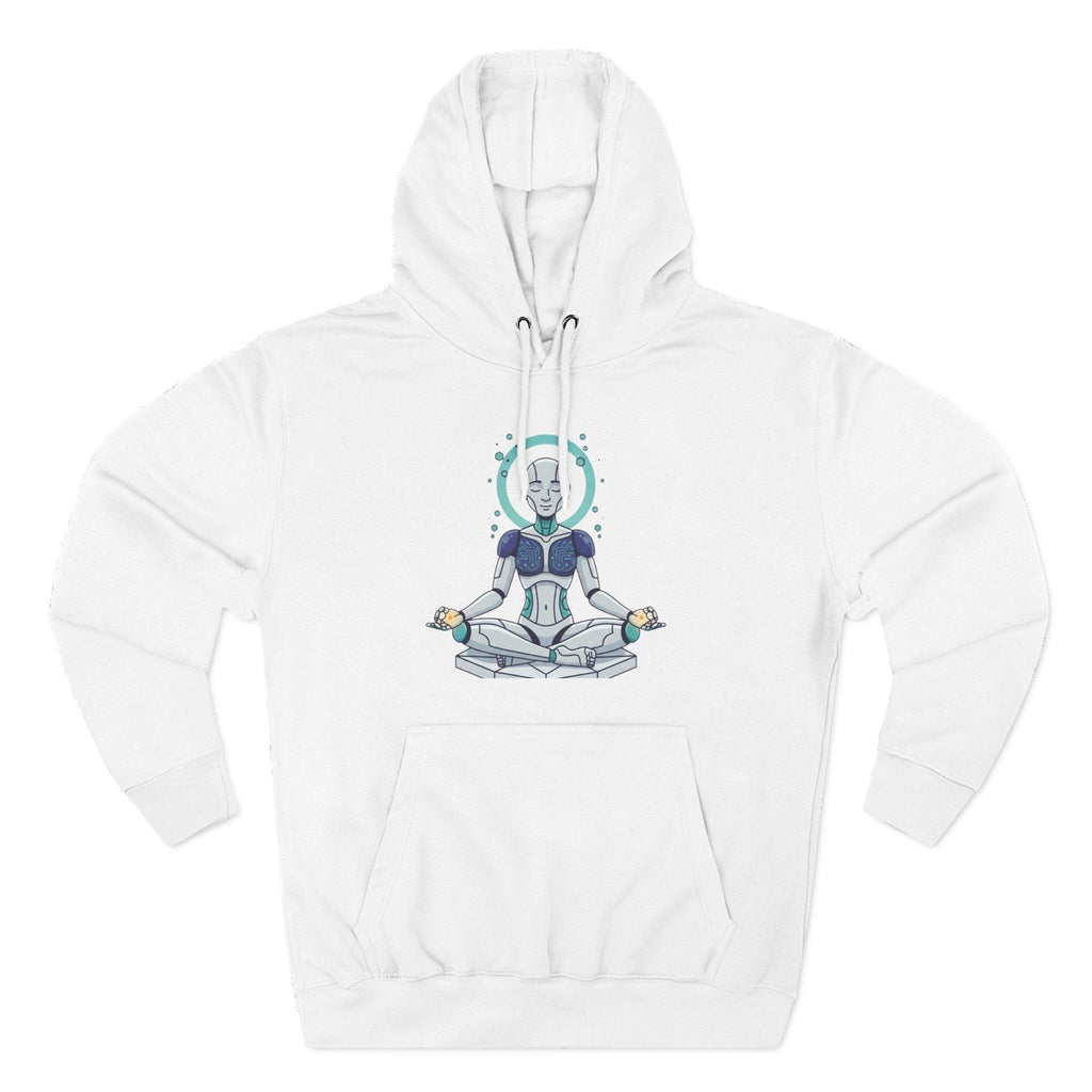 Meditating Robot Hoodie | Sci-Fi Zen Robot Illustration
