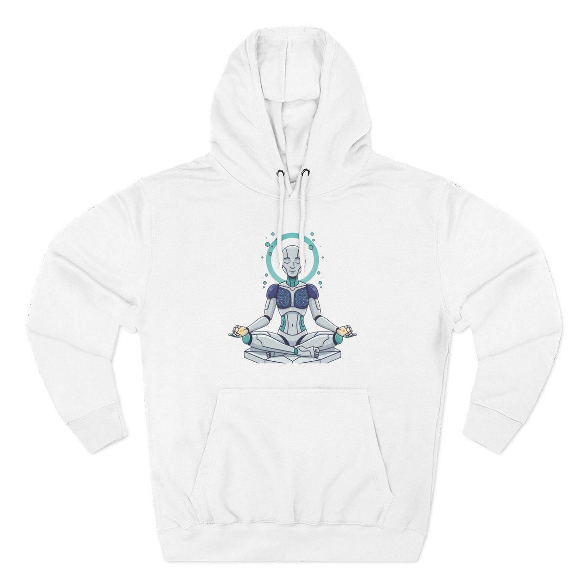 Meditating Robot Hoodie | Sci-Fi Zen Robot Illustration
