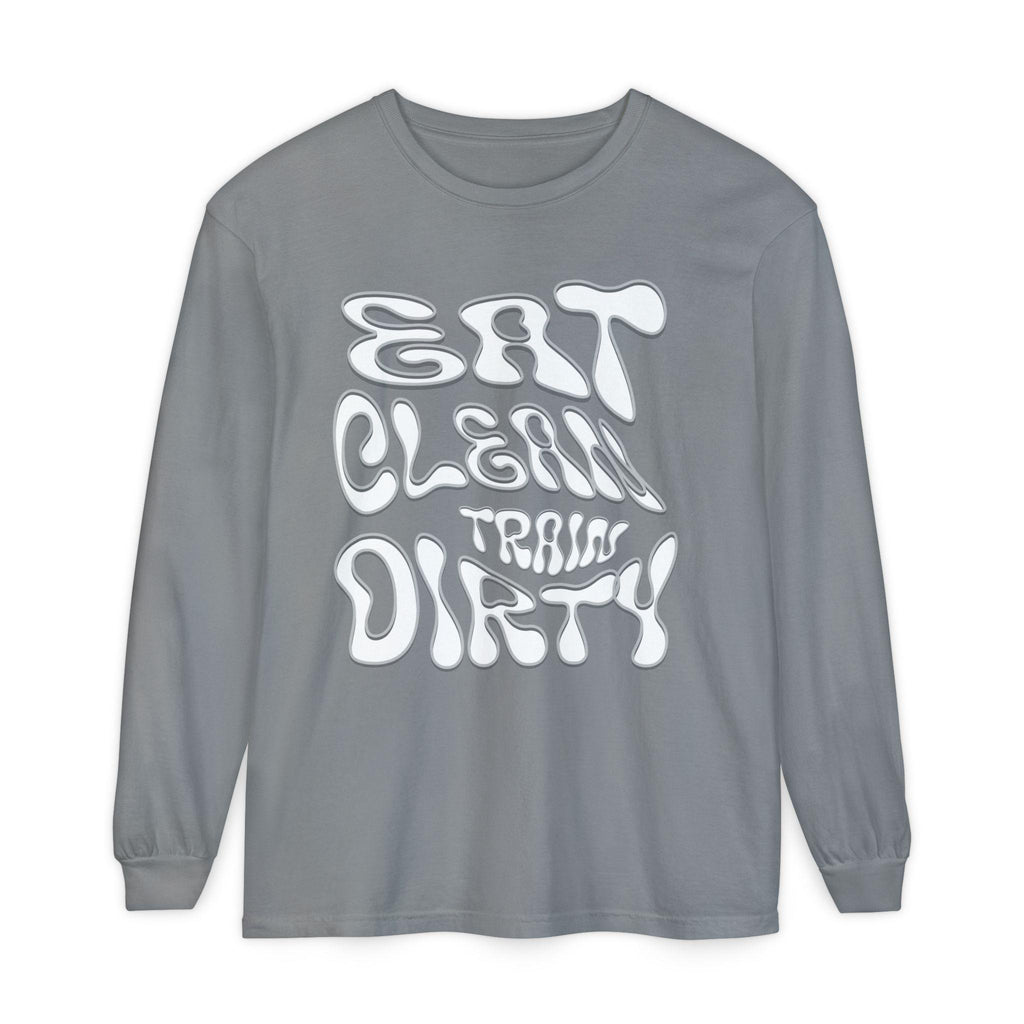 Eat Clean Train Dirty Sweat Shirt | Fitness Workout Gym Tee