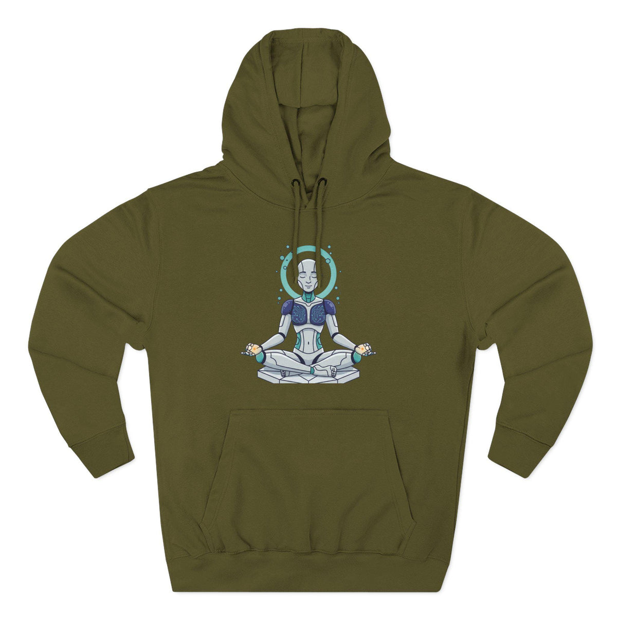 Meditating Robot Hoodie | Sci-Fi Zen Robot Illustration