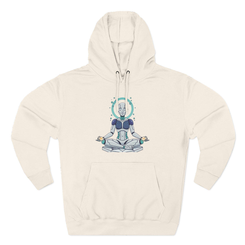 Meditating Robot Hoodie | Sci-Fi Zen Robot Illustration