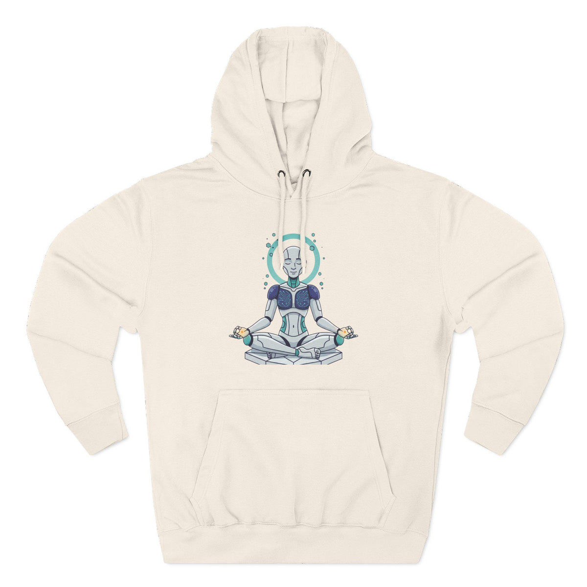 Meditating Robot Hoodie | Sci-Fi Zen Robot Illustration