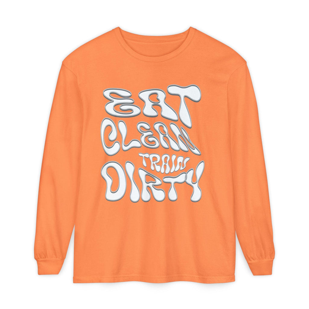 Eat Clean Train Dirty Sweat Shirt | Fitness Workout Gym Tee