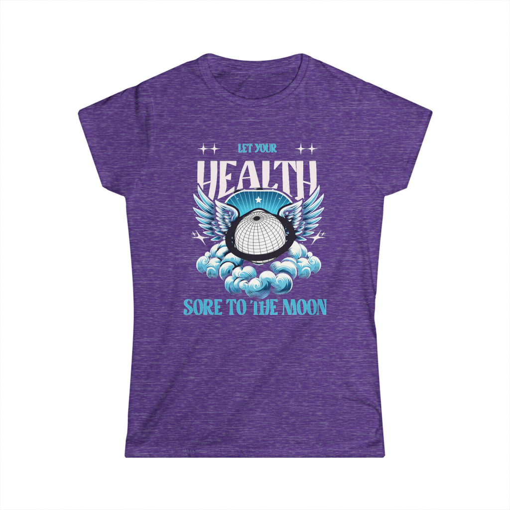 Winged Moon Globe Soar to the Moon Tee | Space Sky Clouds