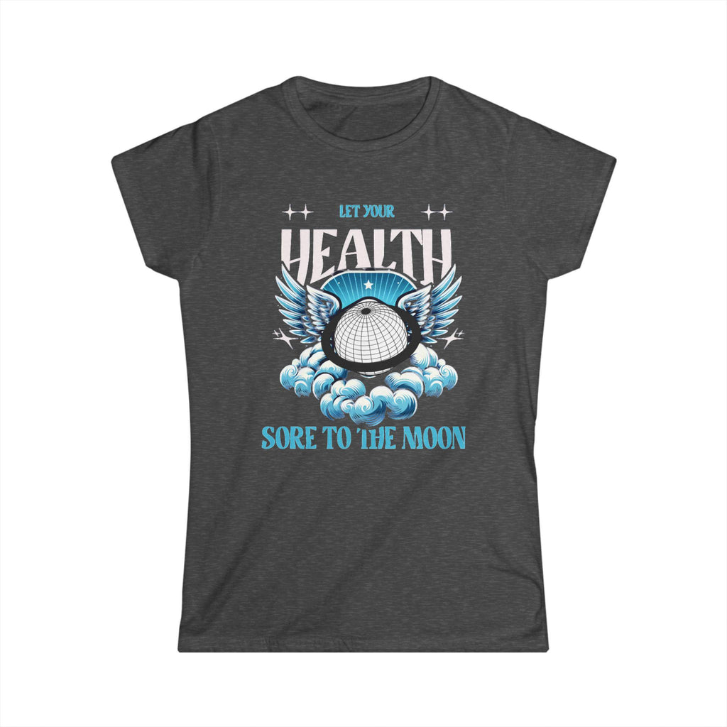 Winged Moon Globe Soar to the Moon Tee | Space Sky Clouds