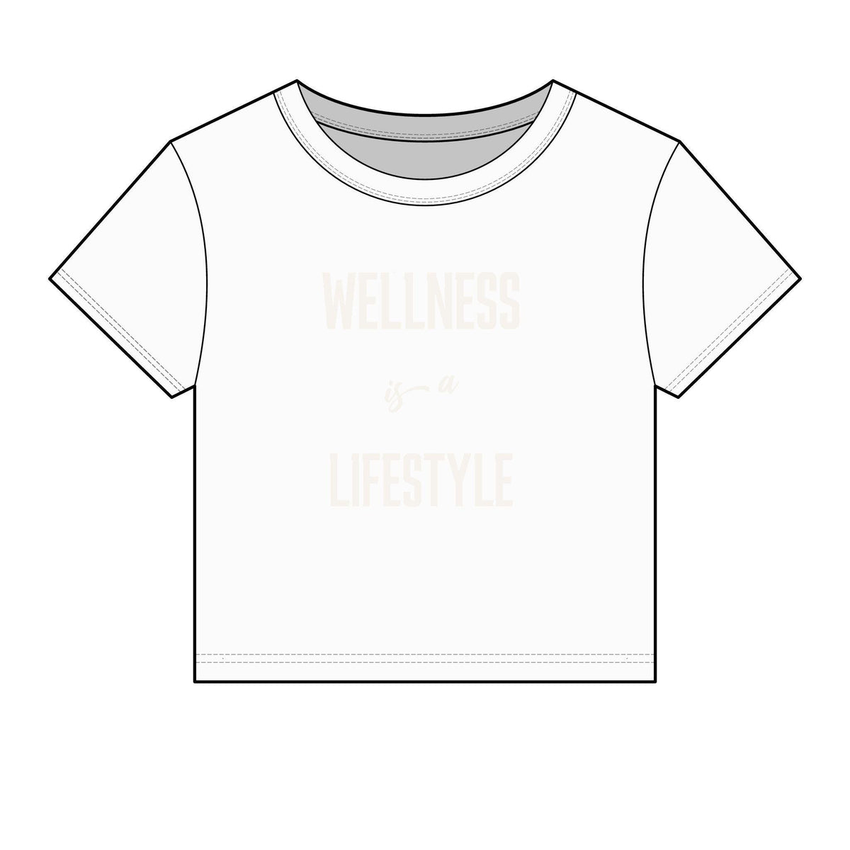 Wellness Lifestyle Tee | Women's Crop Baby Tee, Minimal Wellness Graphic