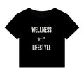 Wellness Lifestyle Tee | Women's Crop Baby Tee, Minimal Wellness Graphic