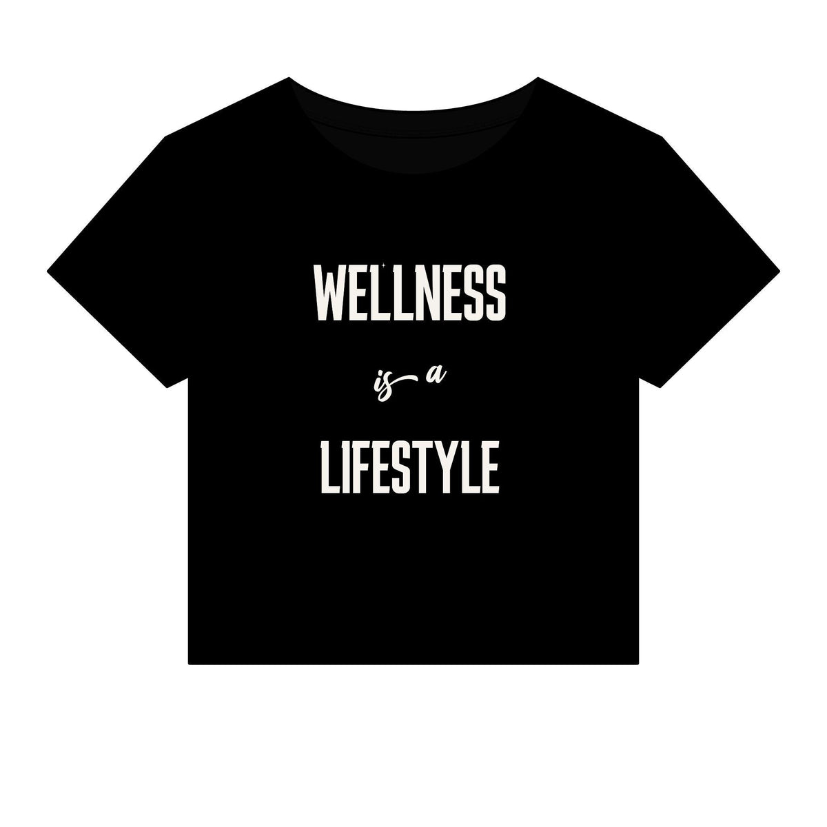 Wellness Lifestyle Tee | Women's Crop Baby Tee, Minimal Wellness Graphic
