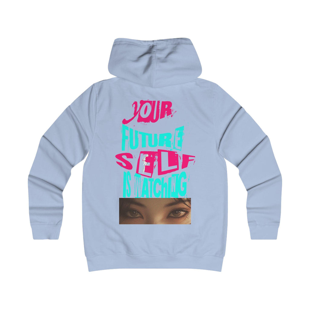 Your Future Self Is Watching Hoodie | Neon Typography, Eyes Graphic