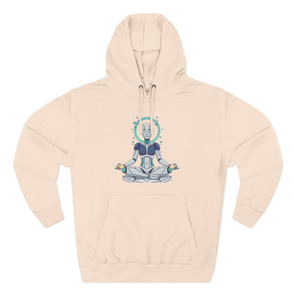 Meditating Robot Hoodie | Sci-Fi Zen Robot Illustration