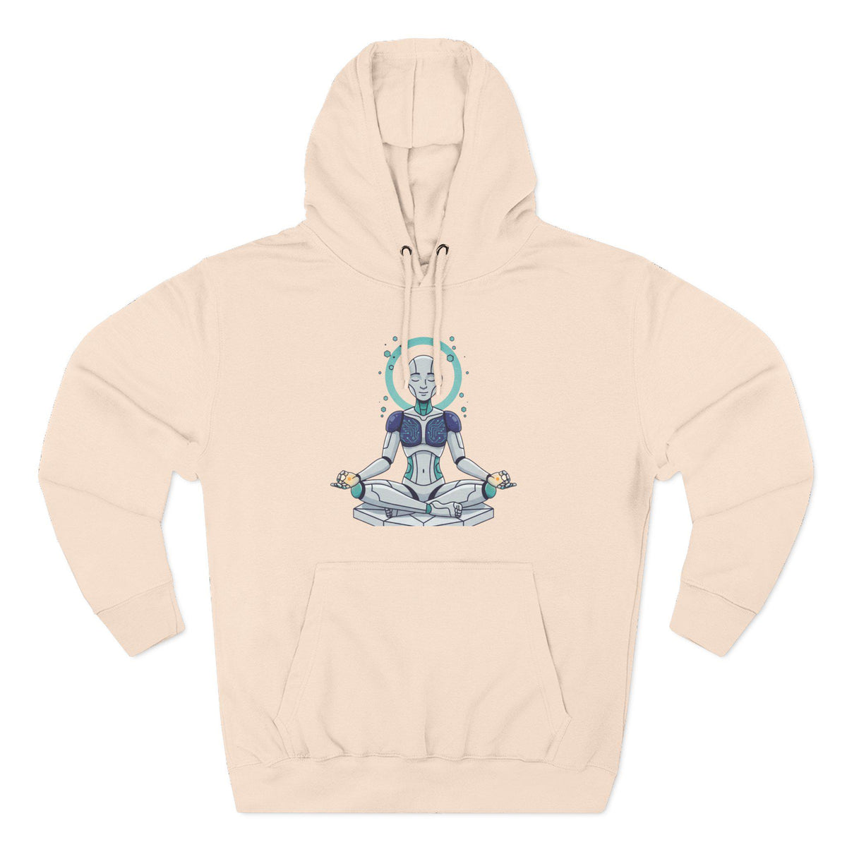 Meditating Robot Hoodie | Sci-Fi Zen Robot Illustration