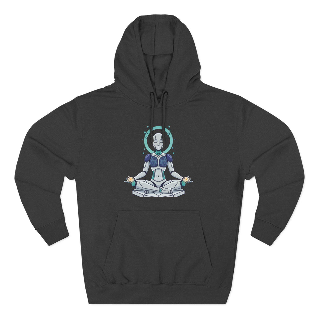 Meditating Robot Hoodie | Sci-Fi Zen Robot Illustration
