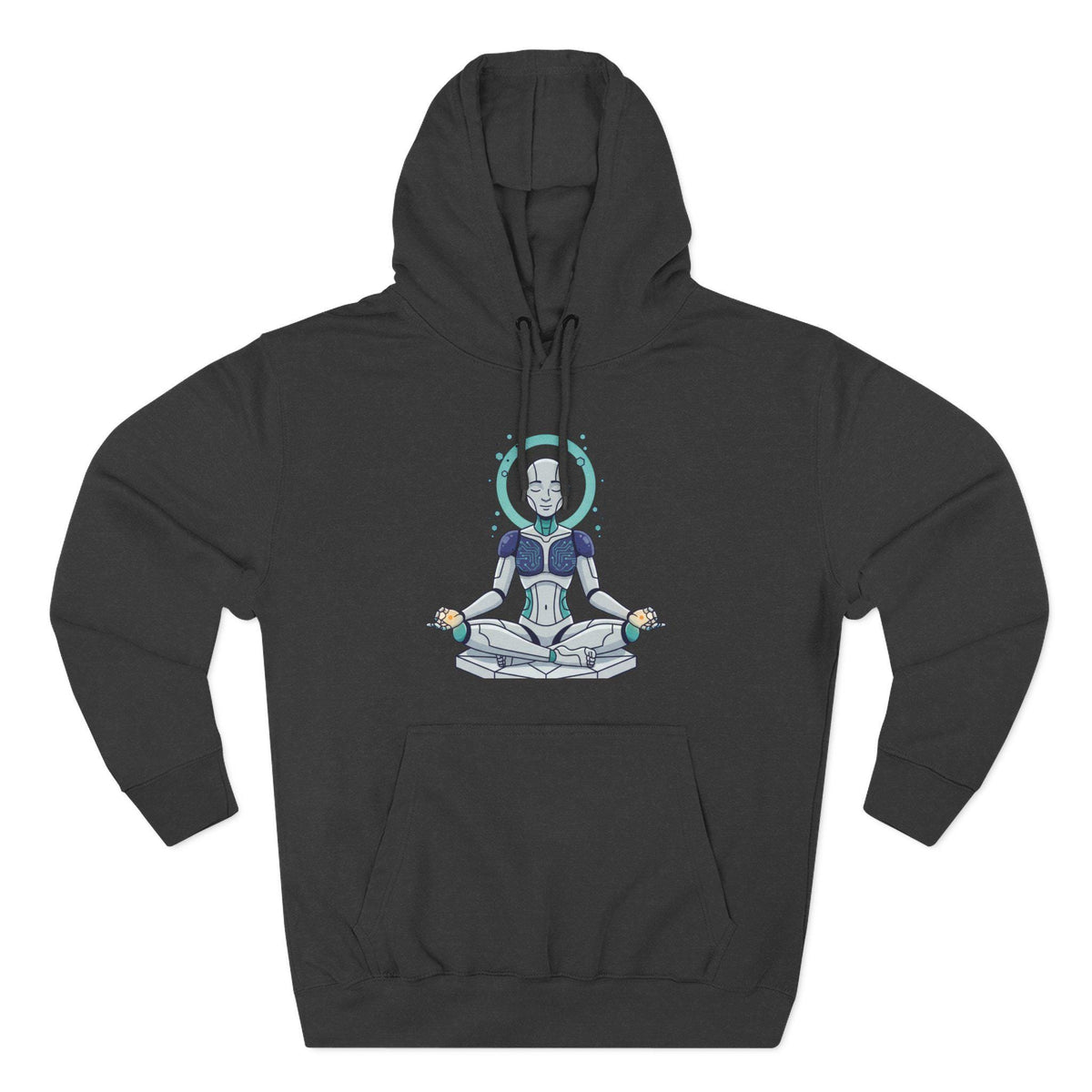 Meditating Robot Hoodie | Sci-Fi Zen Robot Illustration
