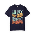 In My Defense Healthy Looks Good T-shirt | Retro Wavy Text, Pastel Graphic