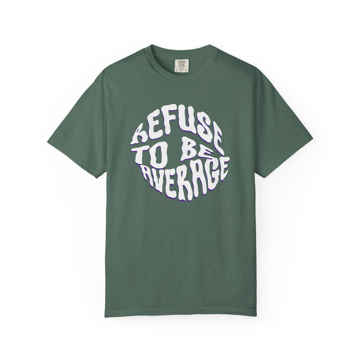 Refuse To Be Average T-shirt | Distorted Text Graphic Tee