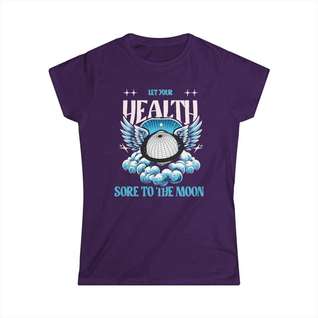 Winged Moon Globe Soar to the Moon Tee | Space Sky Clouds