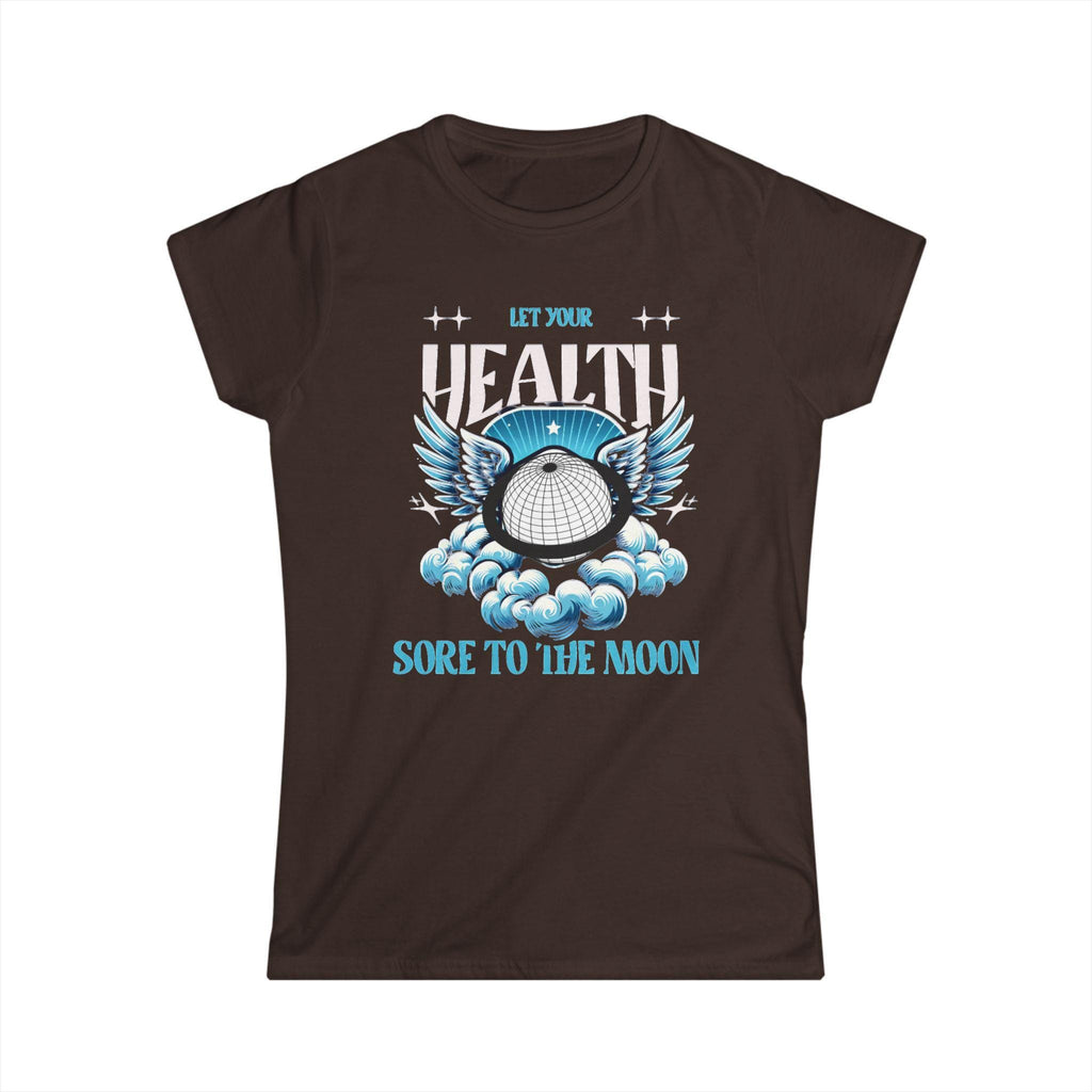 Winged Moon Globe Soar to the Moon Tee | Space Sky Clouds