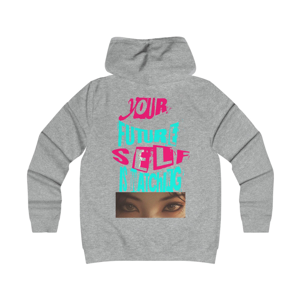 Your Future Self Is Watching Hoodie | Neon Typography, Eyes Graphic