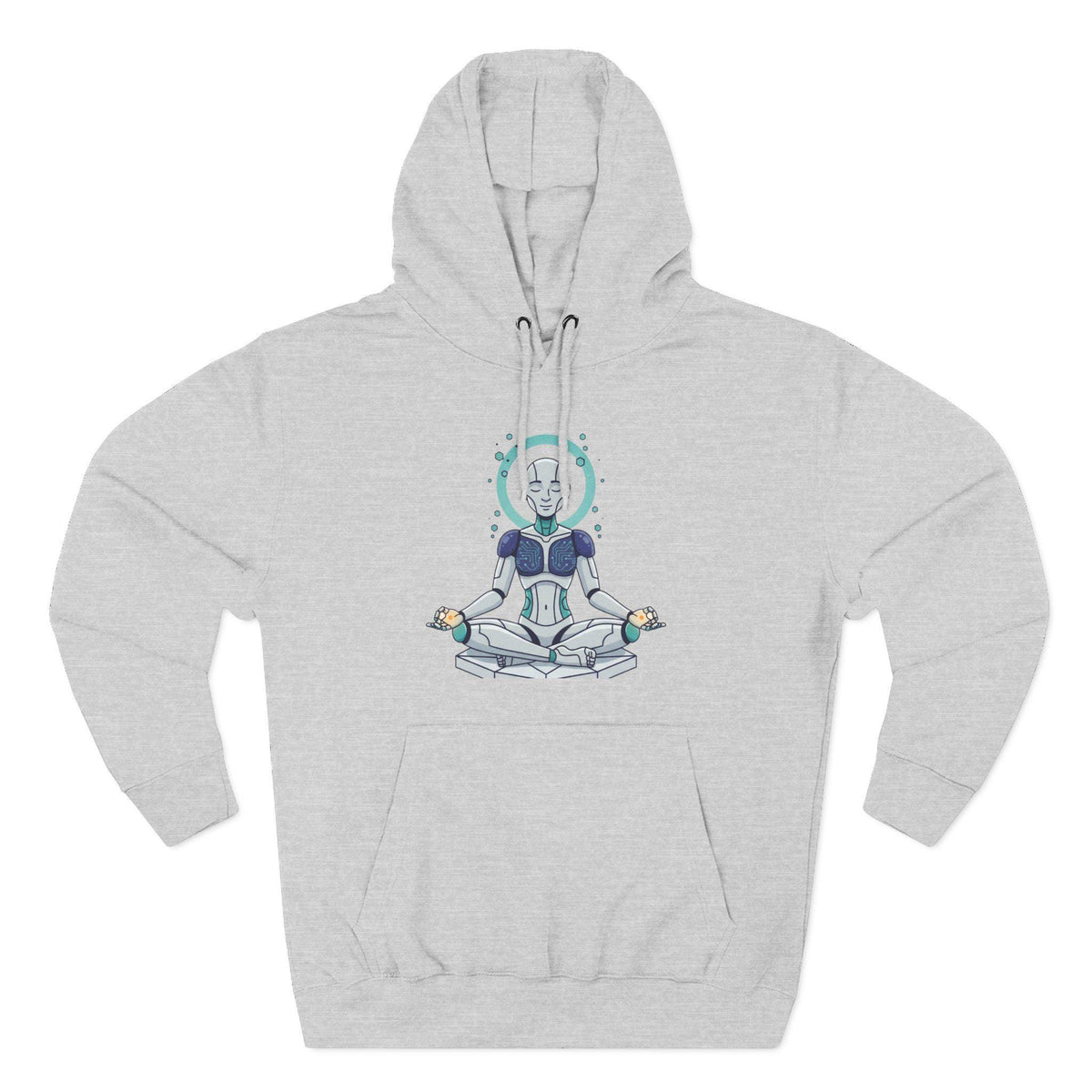 Meditating Robot Hoodie | Sci-Fi Zen Robot Illustration