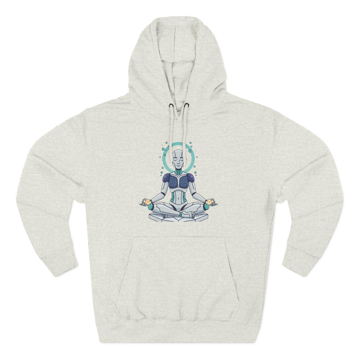Meditating Robot Hoodie | Sci-Fi Zen Robot Illustration